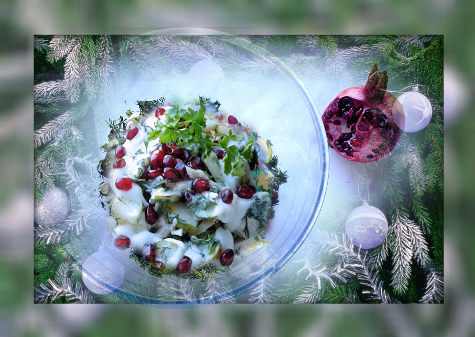 🎄Салат с гранатом и курицей «Праздничный»