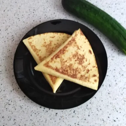 Тортилья со свежим огурцом и сыром 🌮