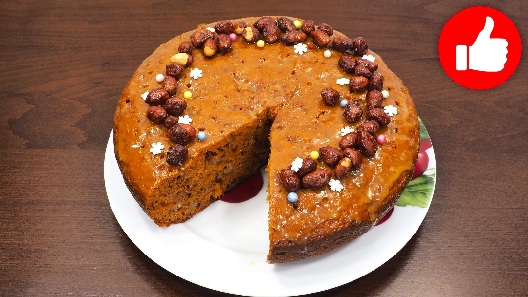 Простой и очень вкусный  кекс из вареной сгущенки