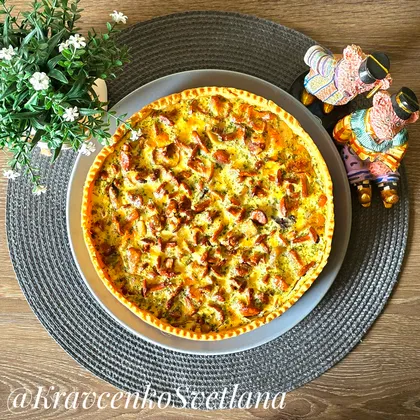 Киш с грибами
