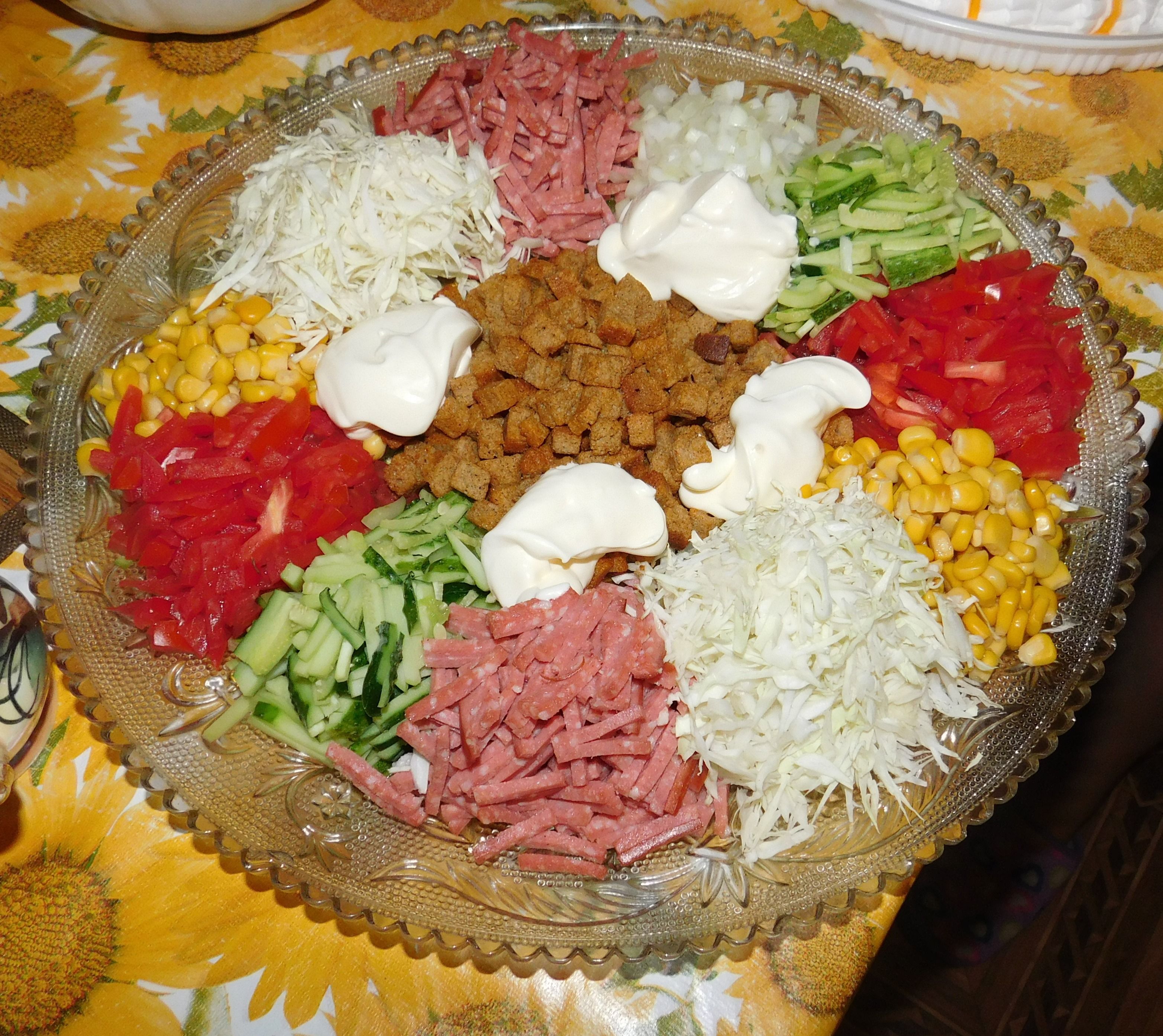 Салат «Ромашка» кучками — рецепт с фото