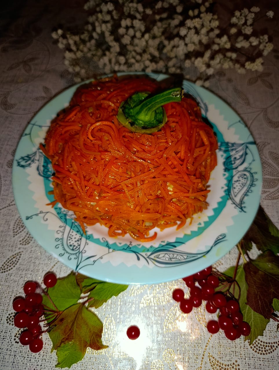 Тыква без тыквы с корейской морковкой