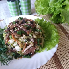 Салат из пекинской капусты с шампиньонами без майонеза 🥗