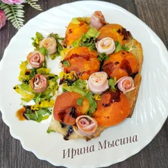 Запечённая чиабатта с бри и абрикосами