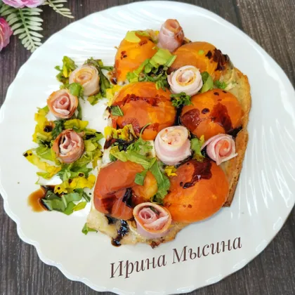 Запечённая чиабатта с бри и абрикосами