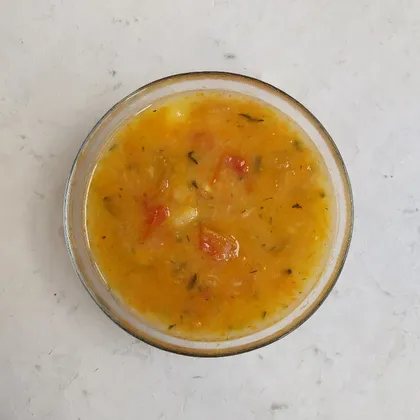 Постный суп из кабачка с помидором и картофелем