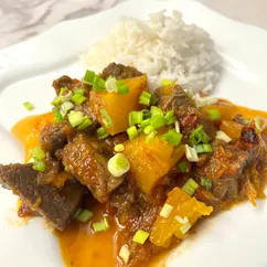 Карри из говядины с тыквой