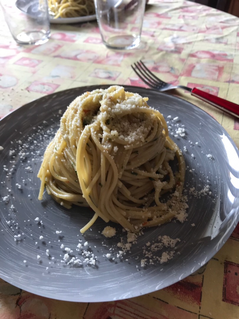 Паста чеснок, масло и перчик - Aglio olio e peperoncino