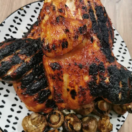 Курица на мангале в сладко - кислом маринаде