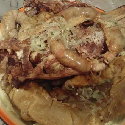 Казахское традиционное блюдо беспармак
