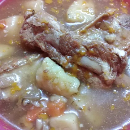 Суп со свиными ребрышками по-восточному