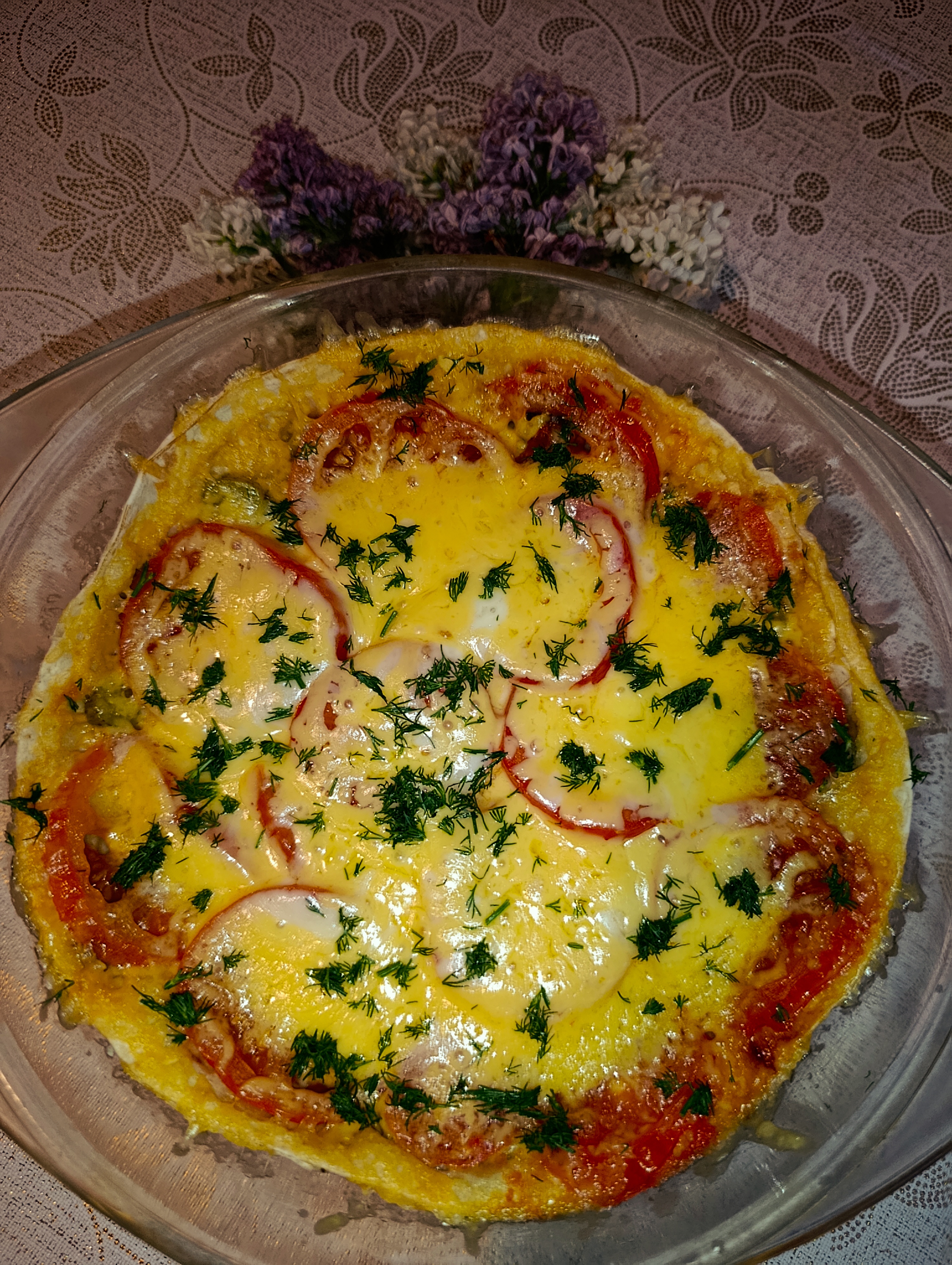 Лазанья из лаваша с шампиньонами