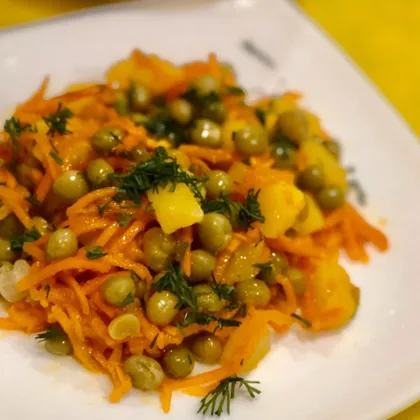 Салат с корейской морковью и картофелем