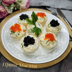 Сырная закуска в тарталетках