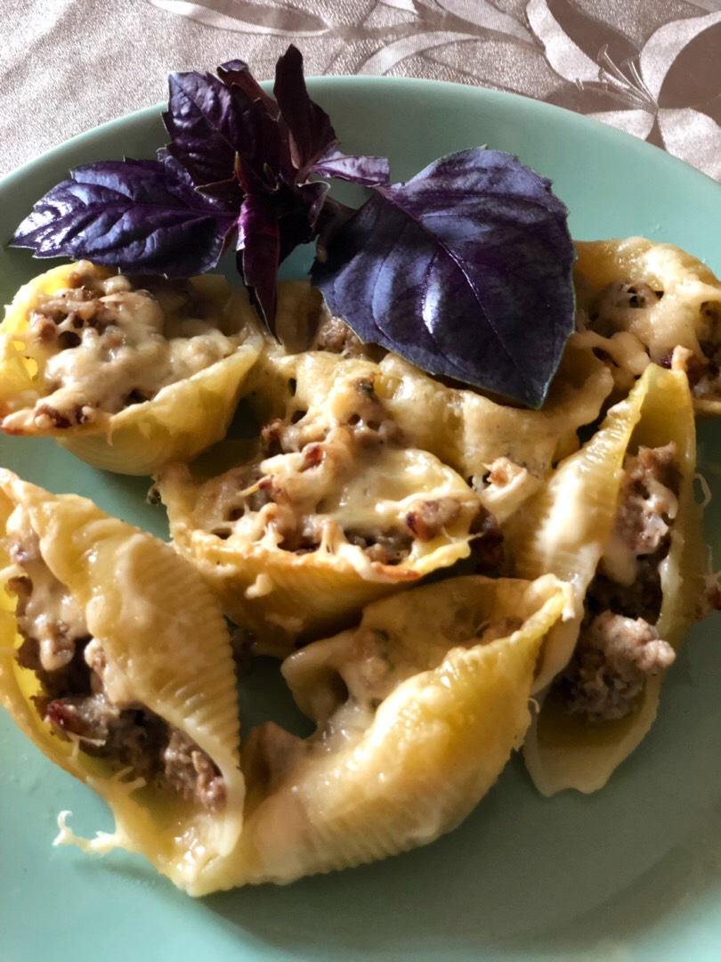 Ракушки с фаршем