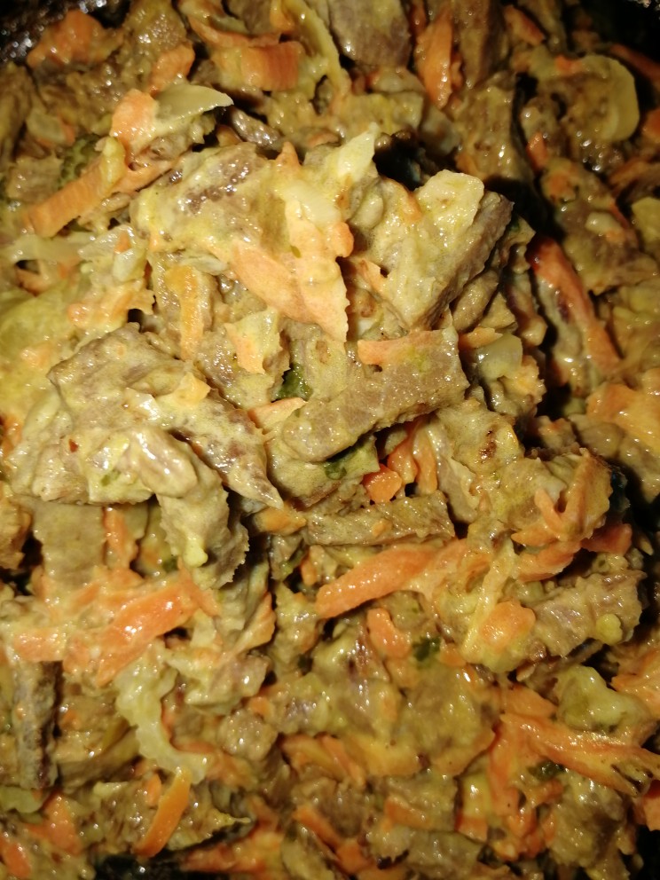 Салатик с говядиной