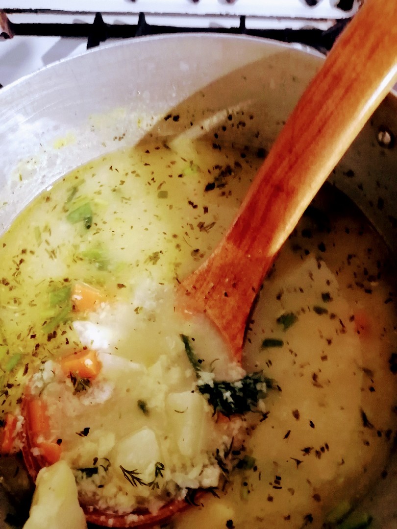 Сырный суп с куриной грудкой "Курочка Ряба"