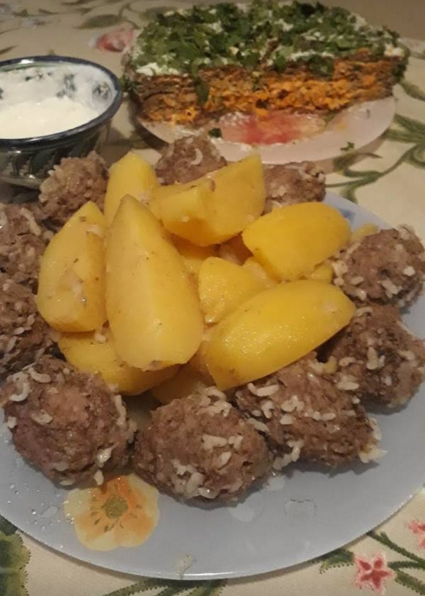 Ёжики со свежей картошкой