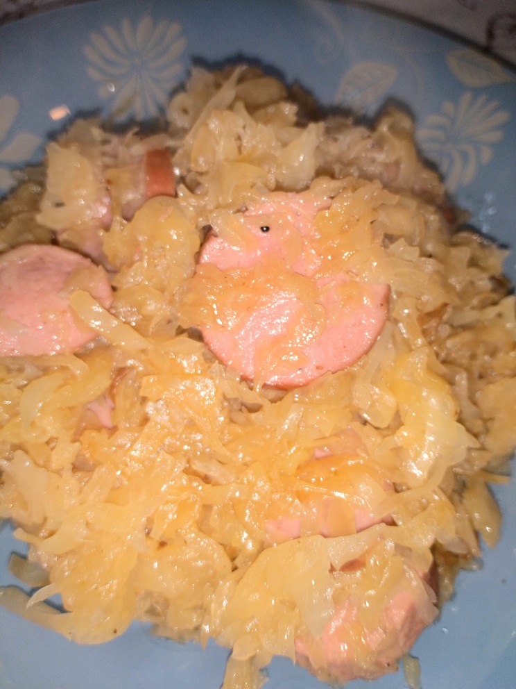 🌹Капуста тушёная с сардельками🌹