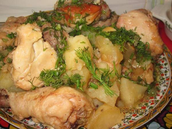 Рецепт курицы с картошкой в банке в духовке - пошаговый фоторецепт