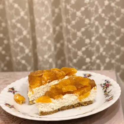 Творожный, мандариновый 🍰 тортик без выпечки