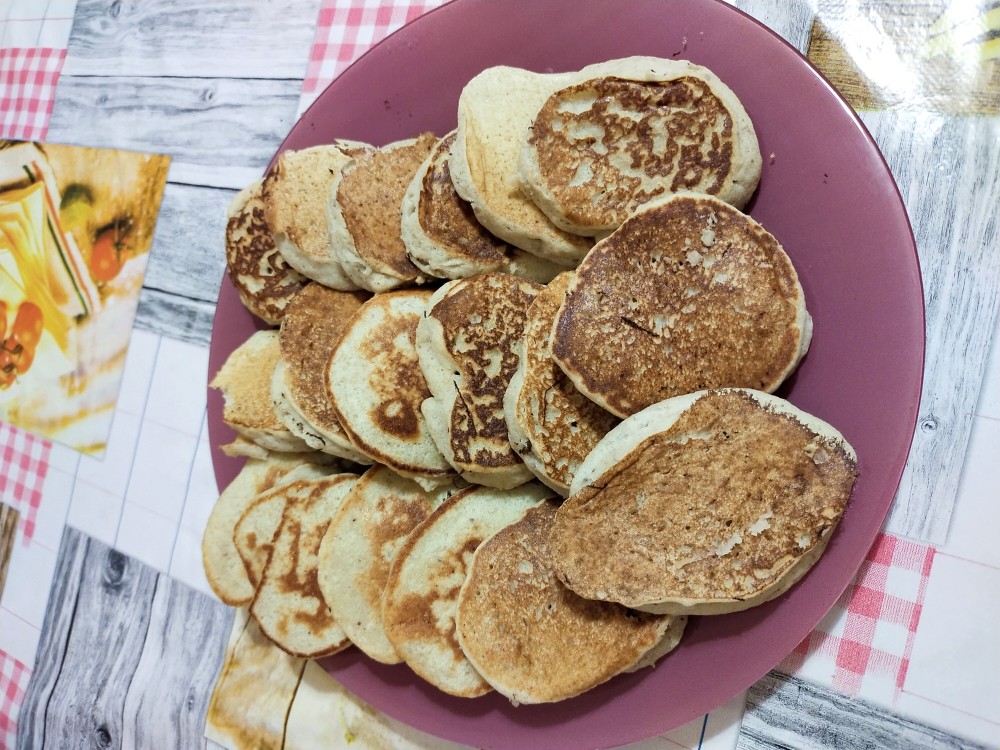 ПП оладьи с бананом и овсянкой