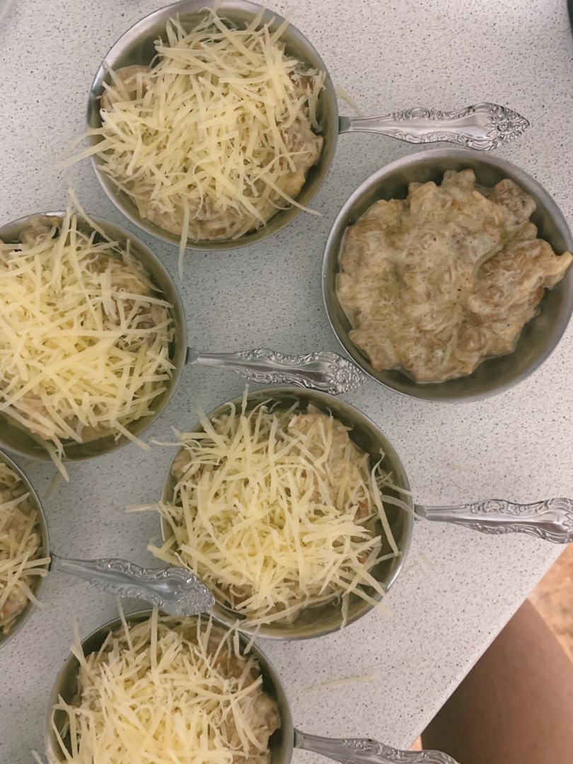 Жюльен с белыми грибами
