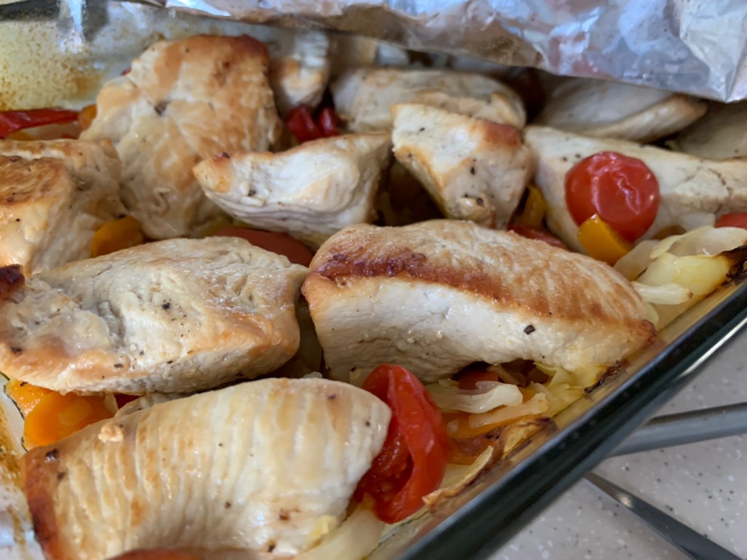 Индейка томленая с овощами