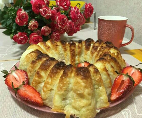 Рваный пирог из лаваша с клубникой 🍓