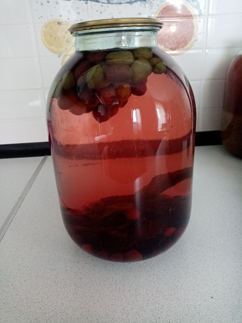 Компот из крыжовника с мятой