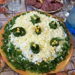 Салат из крабовых палочек с кукурузой