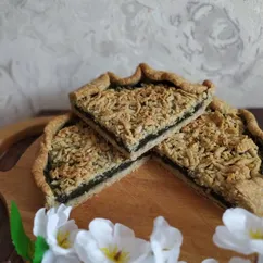 Песочный пирог со щавелем (веганский)