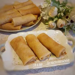 Блинчики с яблочным повидлом