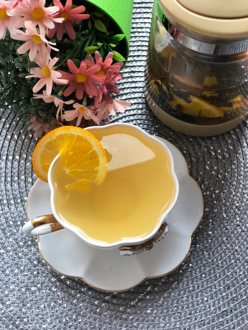 Имбирный чай с лимоном и апельсином