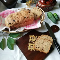 Ржаной хлеб на пахте (маслянке) с тмином, кориандром и изюмом