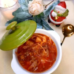 Борщ на бульоне из утки