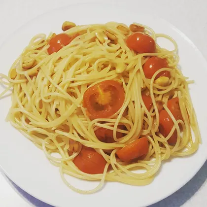ПП Спагетти с помидорчиками черри и арахисом