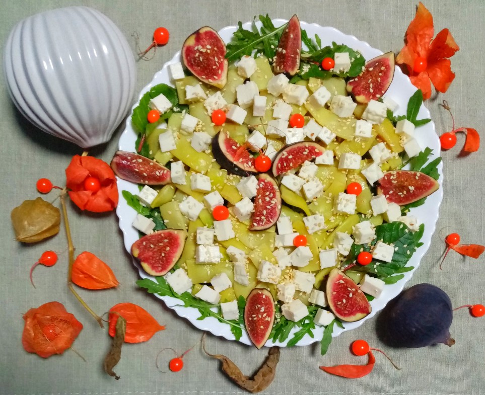 🥗Салат с брынзой и инжиром