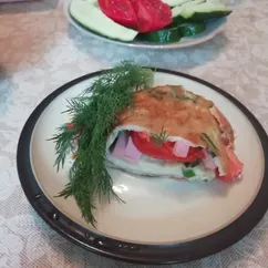Омлет рулетом