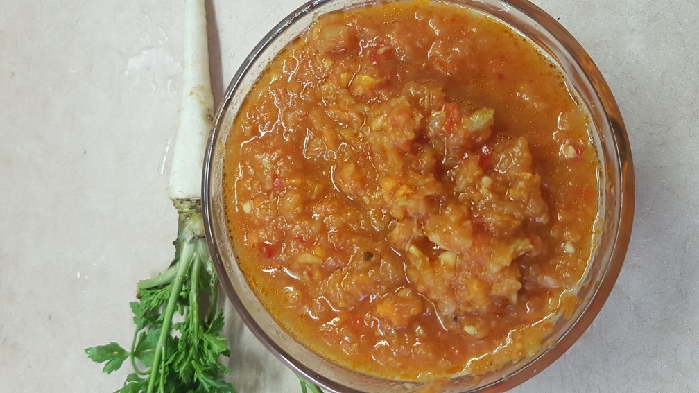 Аджика кабачковая с помидорами