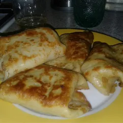 Блины с мясной начинкой