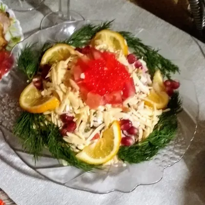 Салат со скумбрией и морепродуктами к праздничному столу 😍