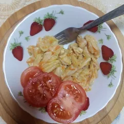 Тушёные макароны с мясом