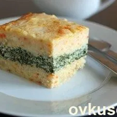 Картофельная запеканка с курицей и шпинатом