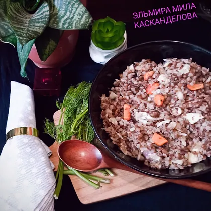 Гречка с капустой и морковью 