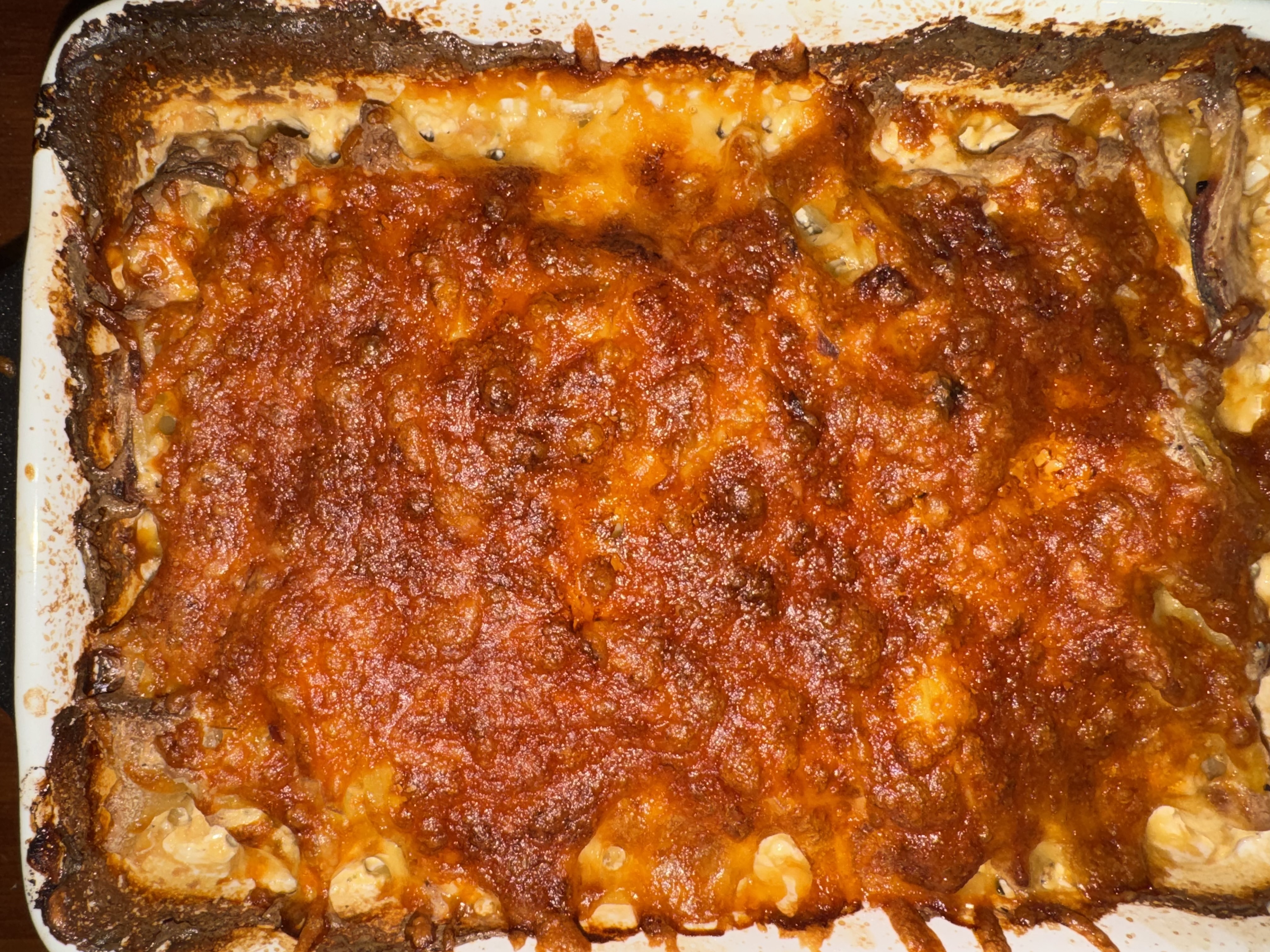Картофельный гратен с беконом