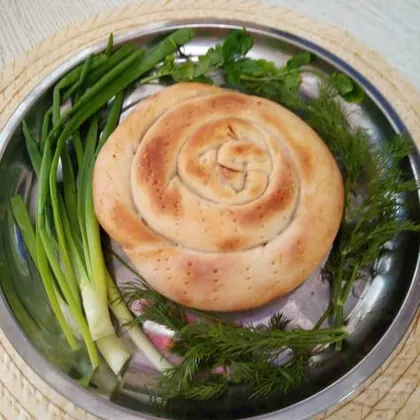 Фатир-таджикская лепешка с луком