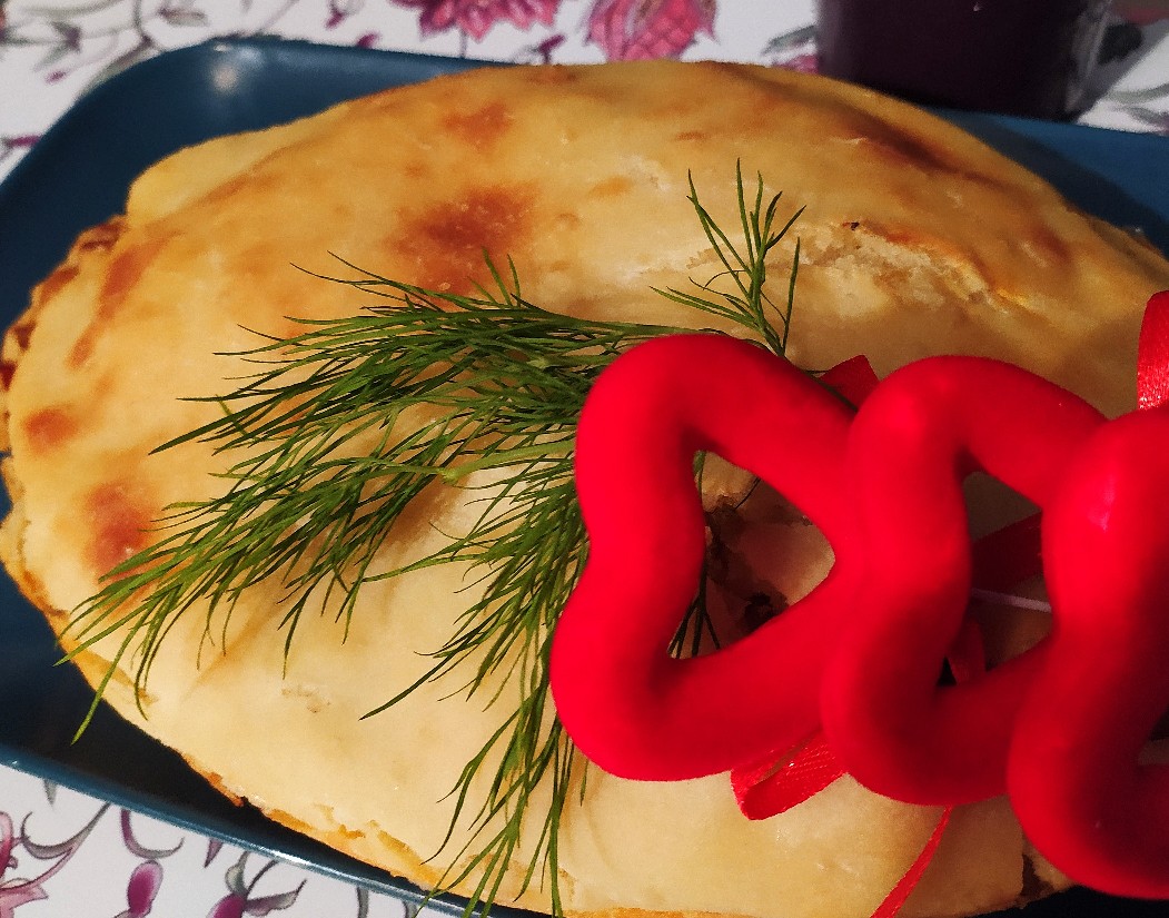Пирог с мясом и картошкой из дрожжевого теста в духовке - 17 пошаговых фото в рецепте
