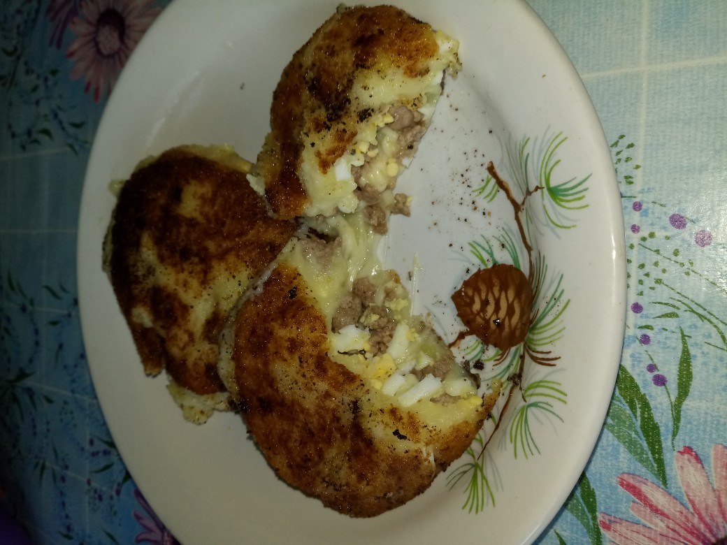 Картофельные шарики с фаршем в духовке — рецепт с фото пошагово