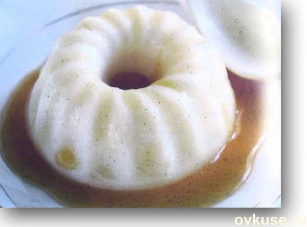 Десерт бланманже из творога со сметаной